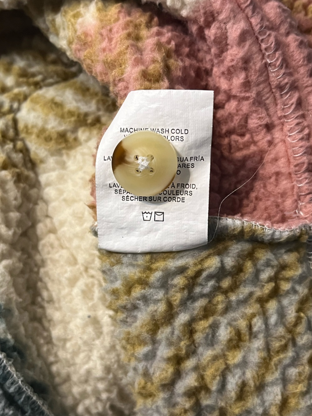 Thread & Supply Multicolored Patchwork Teddy Shacket - Picture 6 of 6